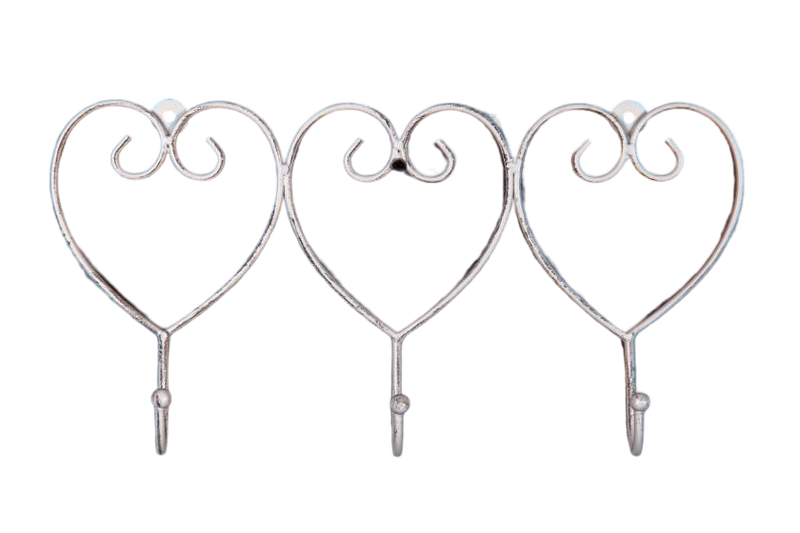 Heart Shaped Hooks White