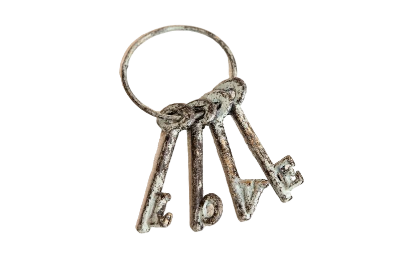 Love Keys Antique Grey