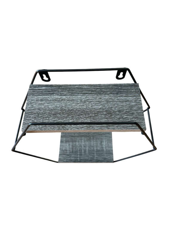 Wall Shelf Hexagon with 2 Shelves