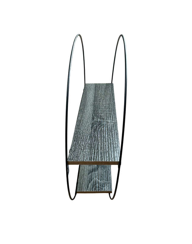 Circle Wall Shelf with 2 Shelves