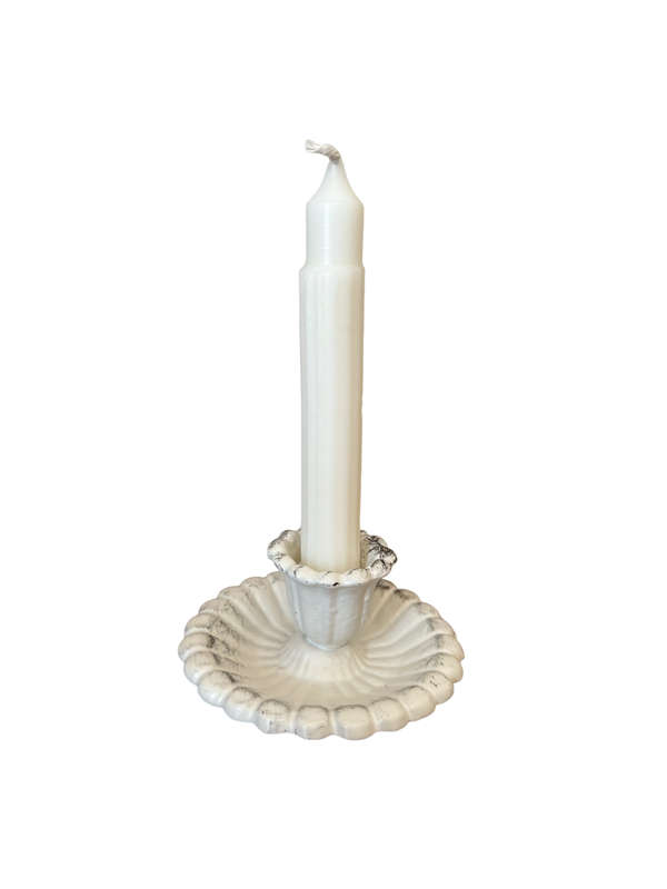 Small Cup Candle Holder Antique White