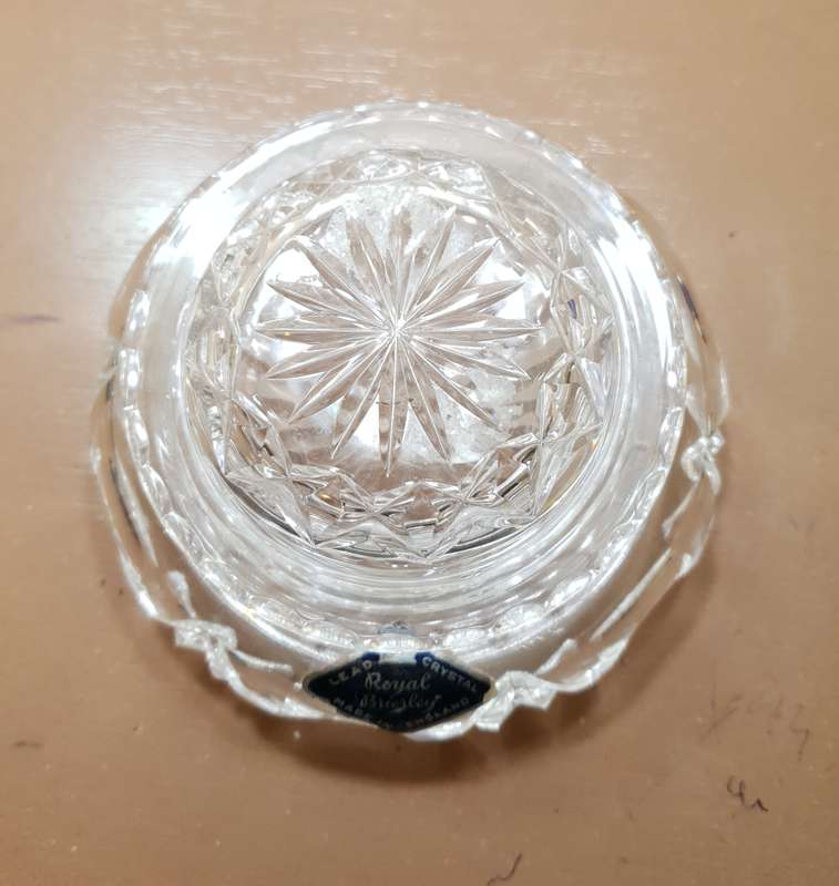 Lead Crystal Jewellery box by Royal Brierley - England.