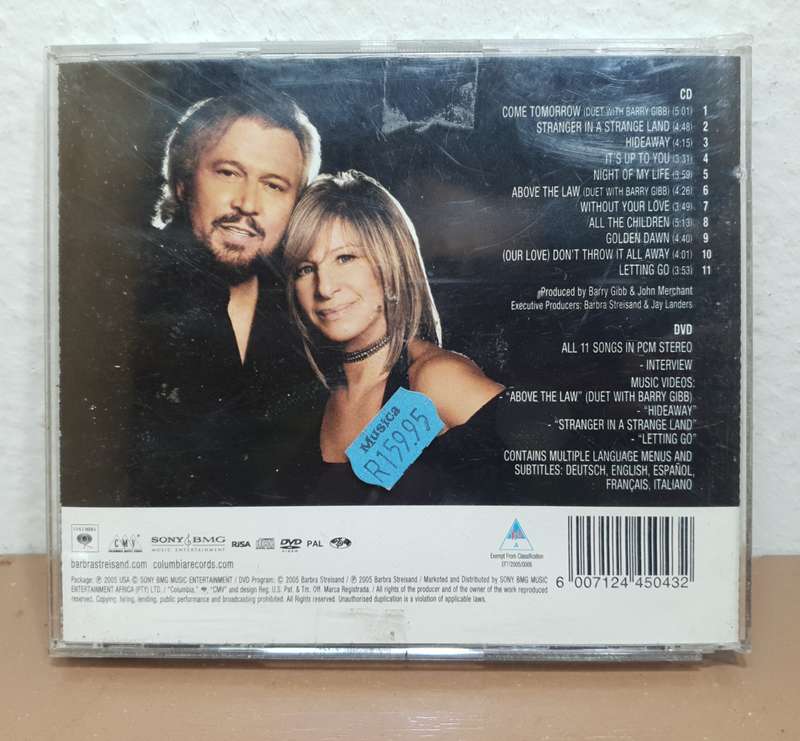 Guilty Pleasure album by Barbara Streisand & Barry Gibb in CD & DVD combo in unused condition.
