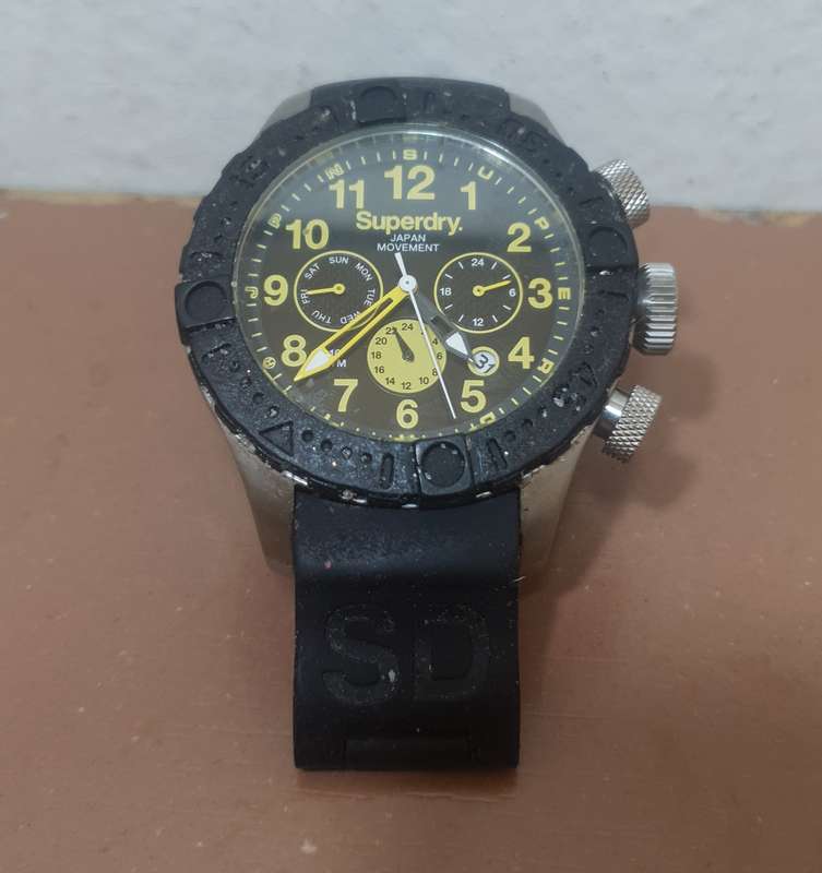 Demo stock - Superdry Scuba Deep Sea model SYG142B Sports Chronograph day date Mens watch