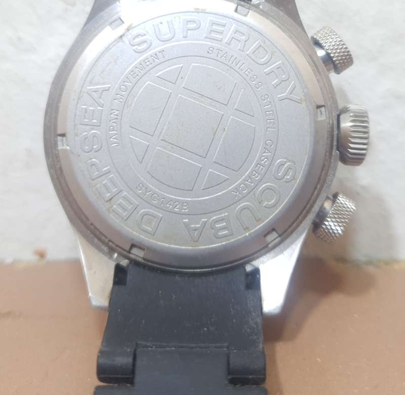 Demo stock - Superdry Scuba Deep Sea model SYG142B Sports Chronograph day date Mens watch