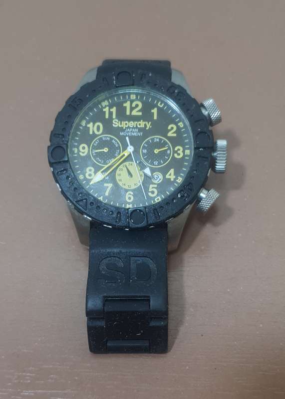 Demo stock - Superdry Scuba Deep Sea model SYG142B Sports Chronograph day date Mens watch