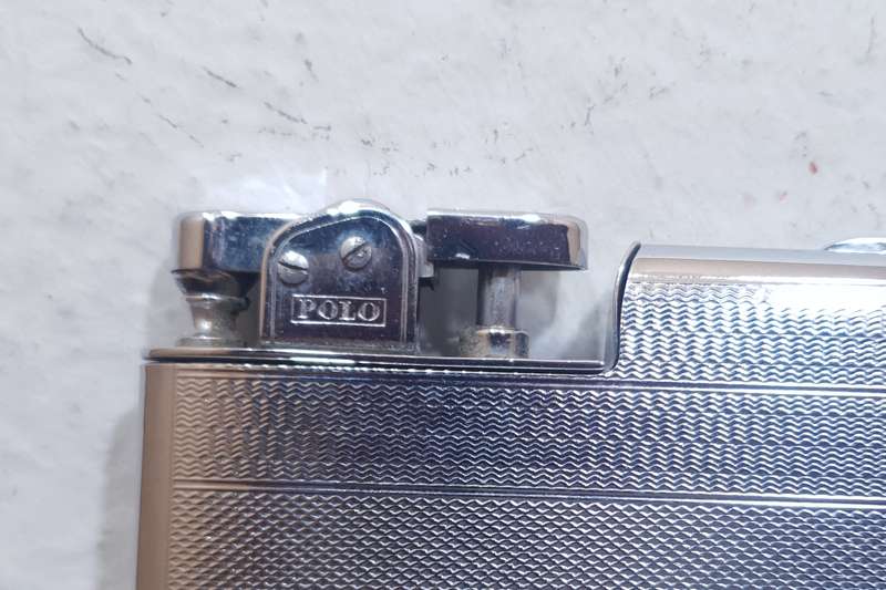 Authentic POLO - England Cigarette case with built in Automatic lighter set circa 1930 like new.
