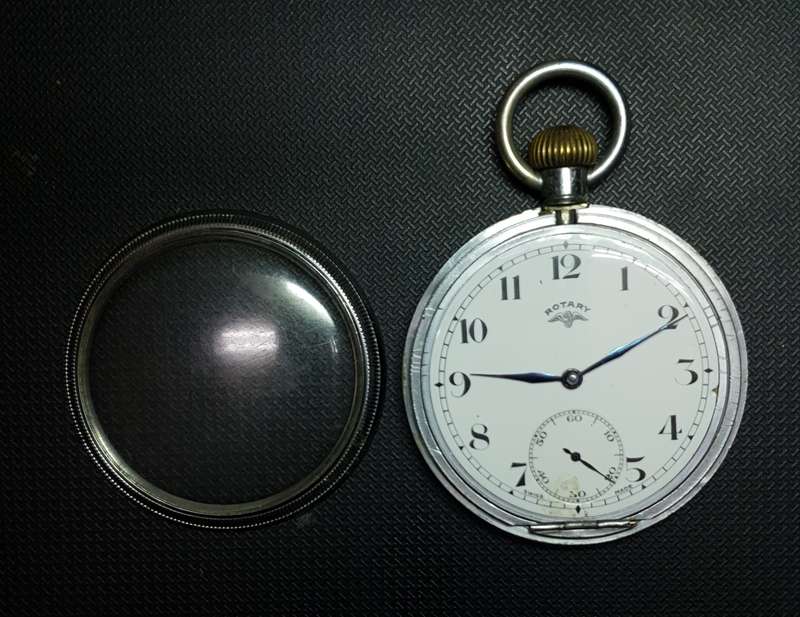 Vintage Rotary 15 Jewel Swiss made Railroad grade pocket watch in good working condition.