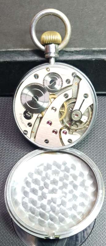Vintage Rotary 15 Jewel Swiss made Railroad grade pocket watch in good working condition.