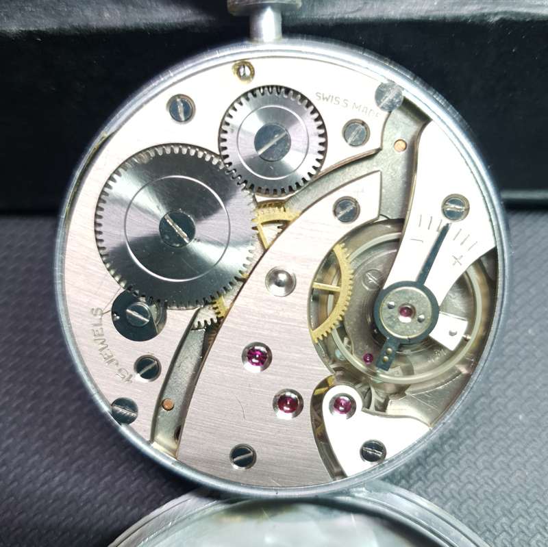 Vintage Rotary 15 Jewel Swiss made Railroad grade pocket watch in good working condition.