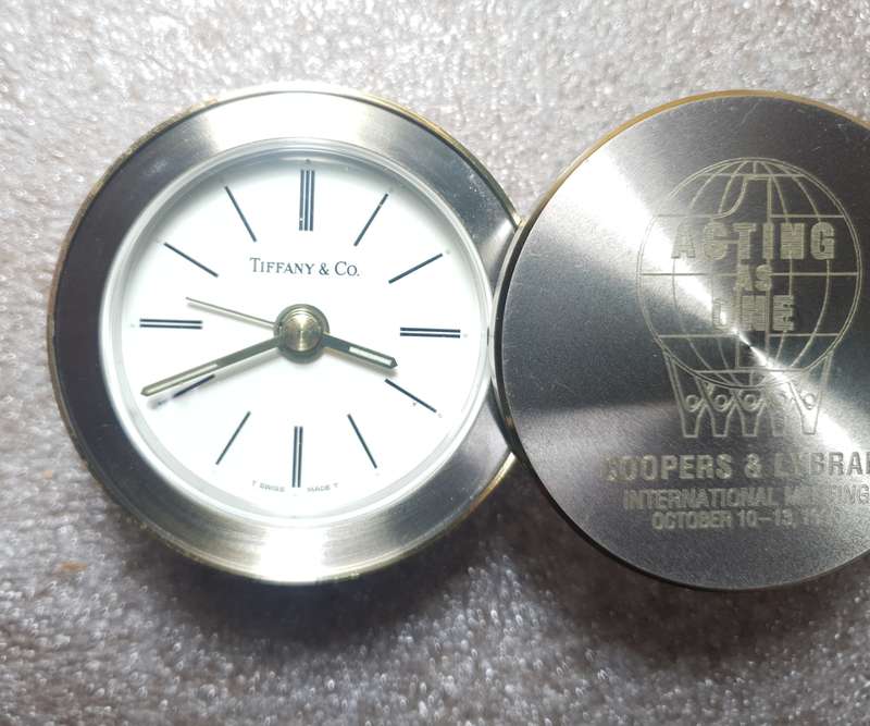 TIFFANY & CO Thick Brass Travel Alarm Clock in Pristine Working condition valued over R3,500.00