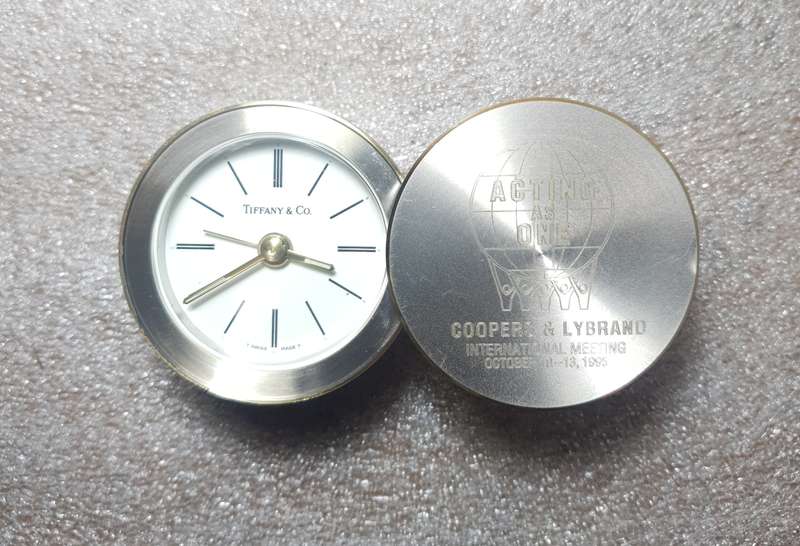 TIFFANY & CO Thick Brass Travel Alarm Clock in Pristine Working condition valued over R3,500.00