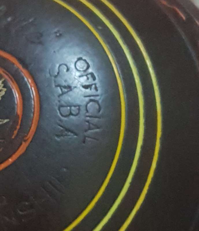 Official South African Bowling Association Championship Lawn Bowling Bowls set by Hanselite.