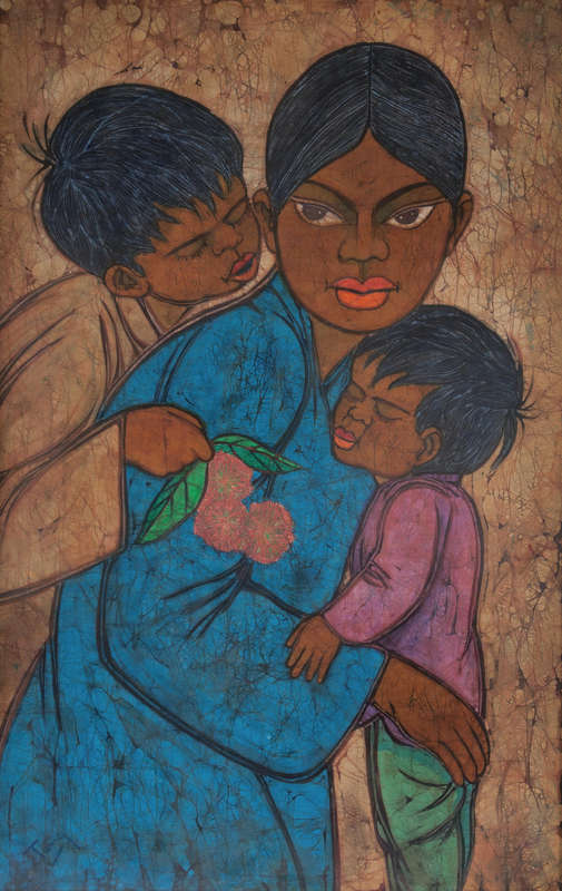 An original "Batik" Painting by Chuah Thean Teng - Untitled