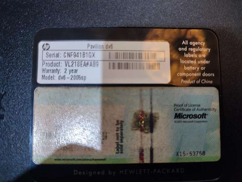 HP Pavillion DV6 - AS SPARES