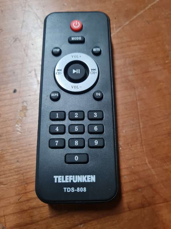 TELEFUNKEN TDS-808 ORIGINAL REMOTE CONTROL