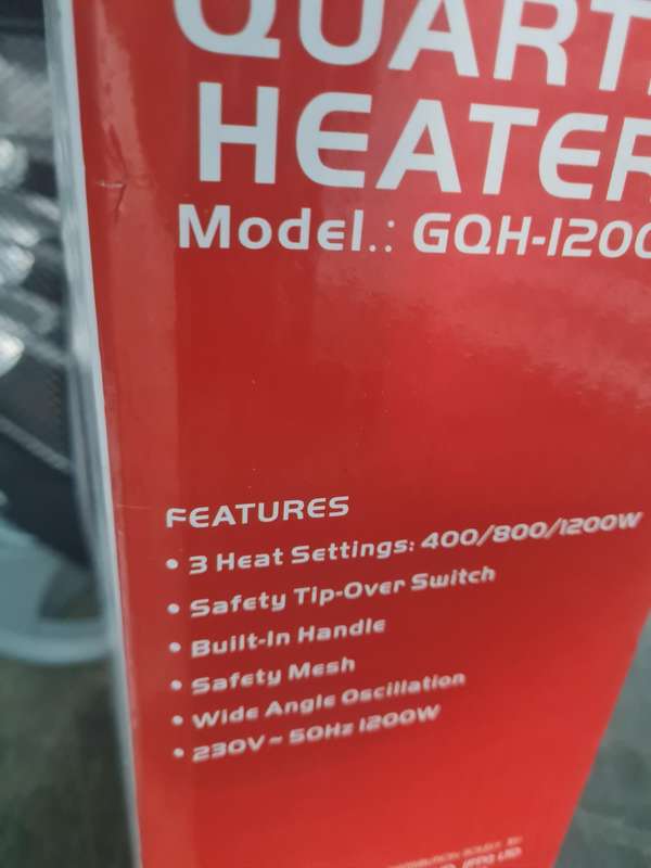 Goldair 3 Bar Rotating Heater GQH-1200 1200w