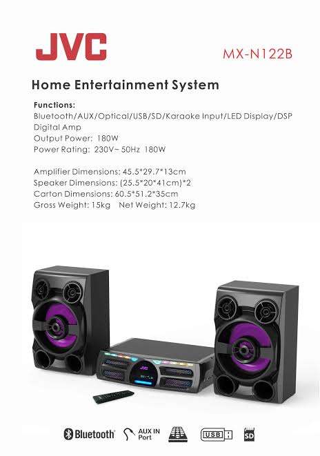 JVC MX-N122B Home Entertainment System