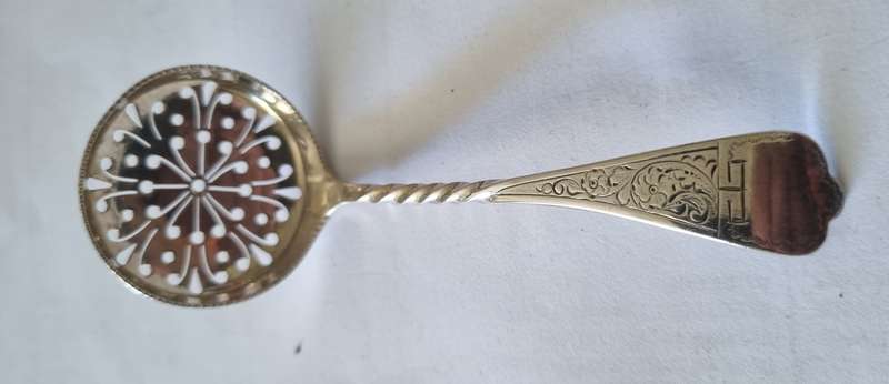 STERLING SILVER ANTIQUE SIFTER SPOON
