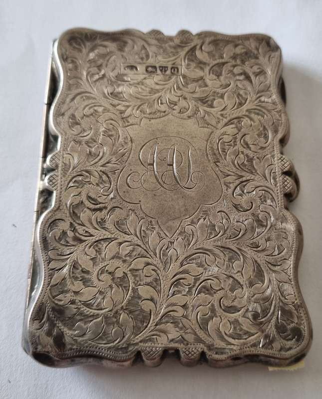 STERLING SILVER ANTIQUE CALLING CARD CASE