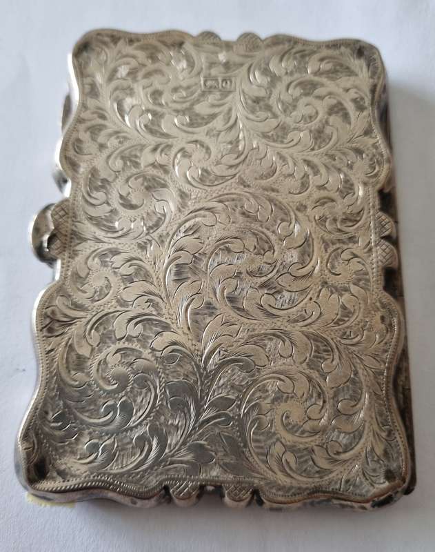 STERLING SILVER ANTIQUE CALLING CARD CASE