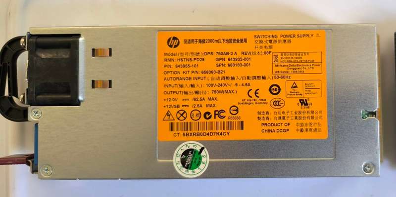 HP 750w Switching Power Supply
