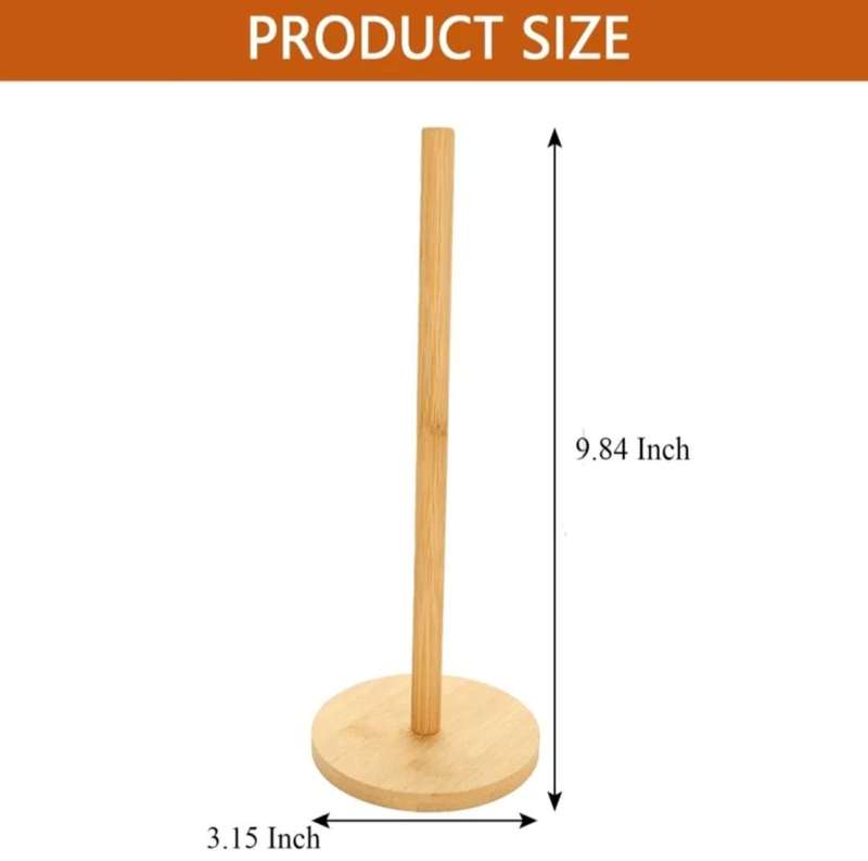 Bamboo Paper Towel Holder