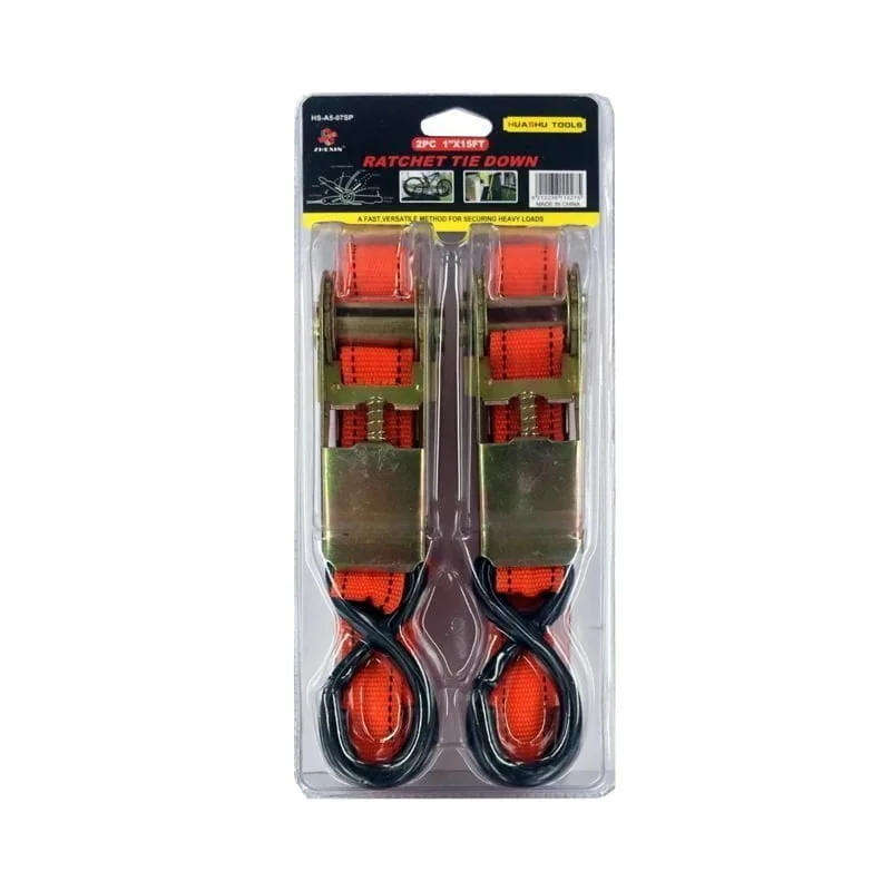 Ratchet Tie Down straps 2PCS 1" 15 Feet