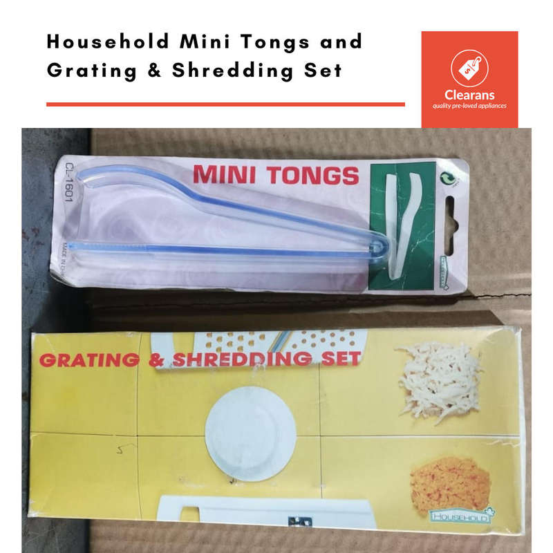 Household Mini Tongs and Grating & Shredding Set