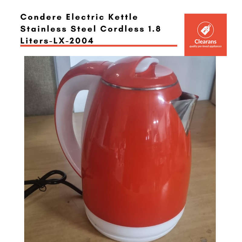 Condere Eletric Kettle Stainless Steel Cordless 1,8 Liters - LX-2004
