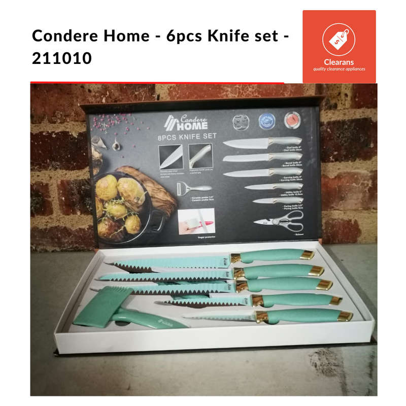 Condere HOME - 8 PCS Non-Stick Coating Finish Kitchen Knife Set - 211010