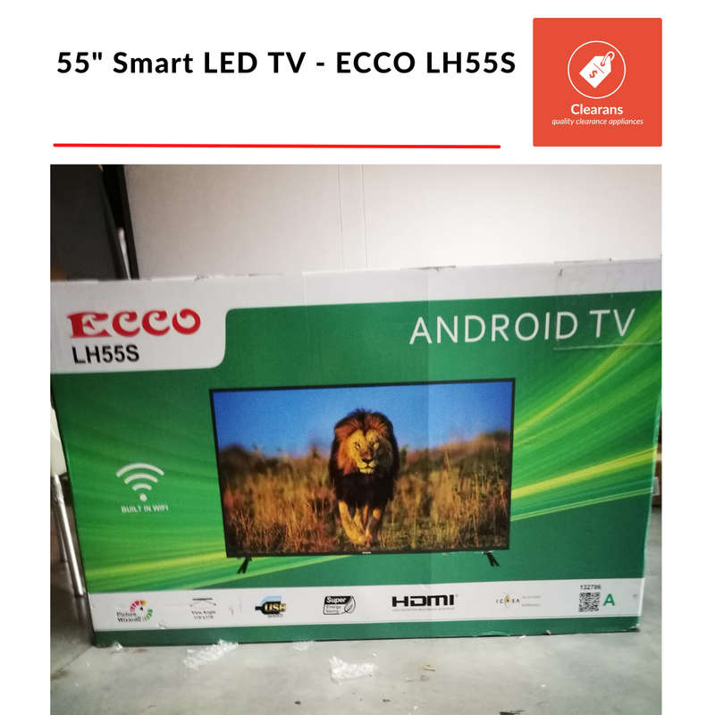 55 Inch Smart LED TV - ECCO LH55S (No Stand Included  Suitable for Wall Mounting Only)