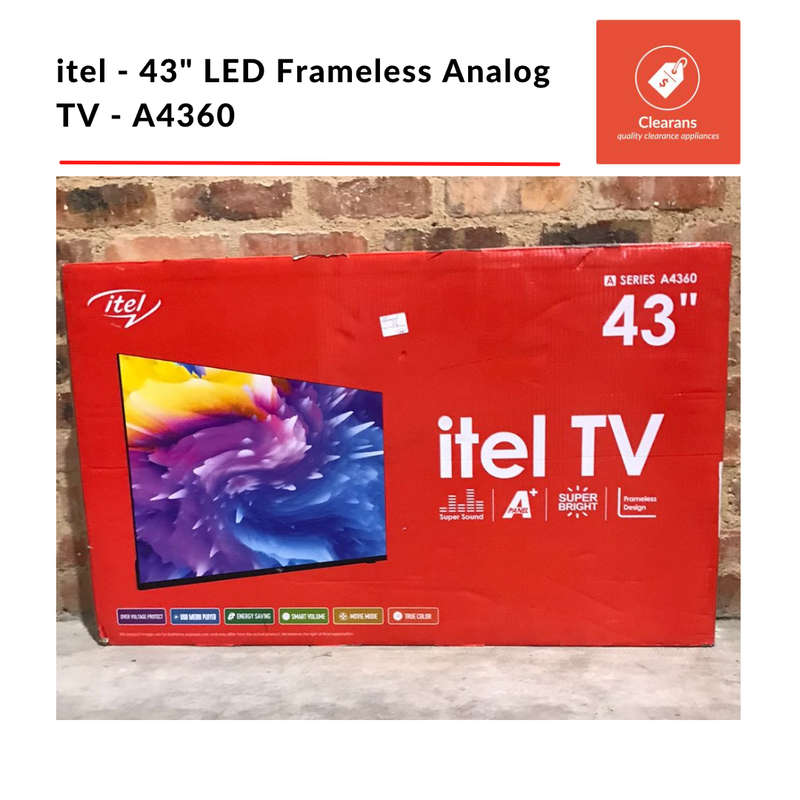 itel - 43 inch LED Frameless Analog TV ( COLLECTION ONLY)