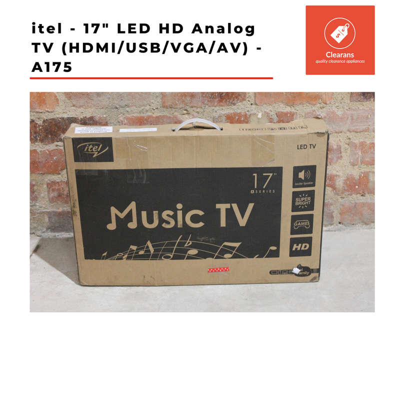 itel - 17" LED HD Analog TV (HDMI/USB/VGA/AV) - A175