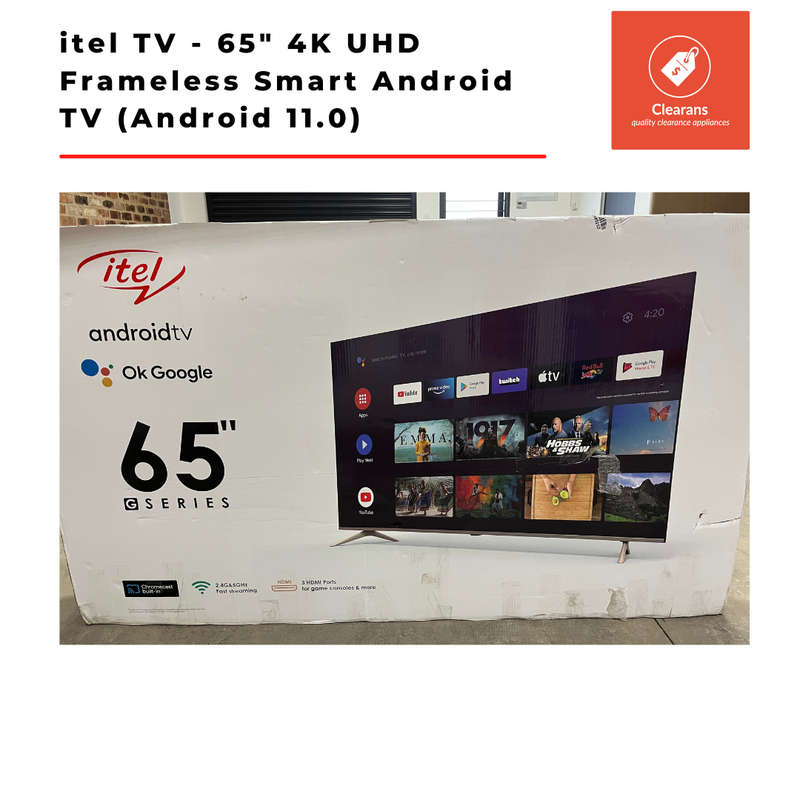 itel TV - 65 inch 4K UHD Frameless Smart Android TV (Android 11.0)
