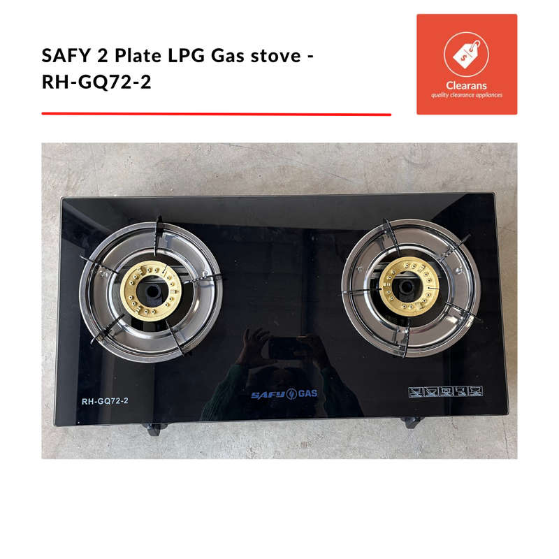 SAFY 2 Plate LPG Gas stove - including regulator and hose - RH-GQ72-2