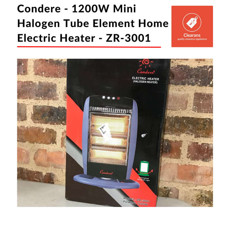 Condere - 1200W Mini Halogen Tube Element Home Electric Heater - ZR-3001