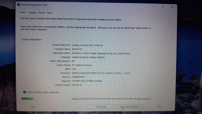 HP Laptop 15-dw1xxx