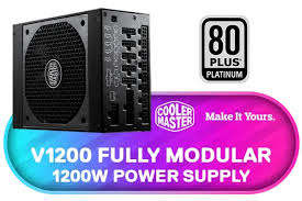 CoolerMaster V1200 1200W 80+ Platinum Fully Modular Power Supply / Silent 135 mm FDB Fan / Japanese