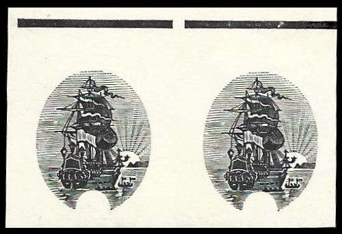 1926-27 Pretoria Typo's 1d IMPERF PLATE PROOF, Scarce