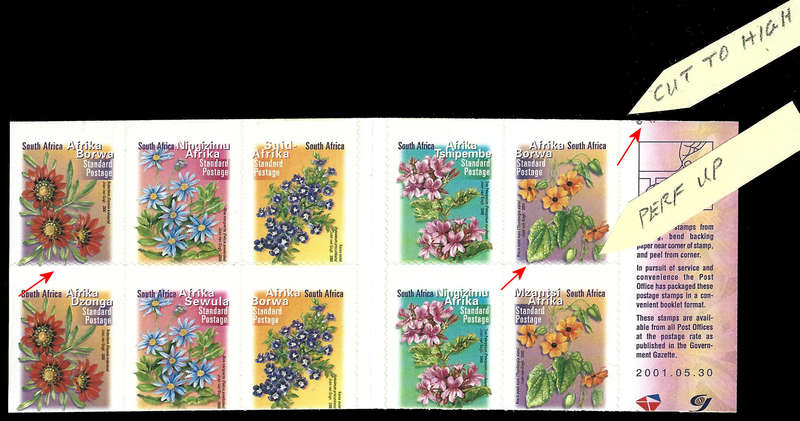 7th Def Booklet, Cut to High and Perfs Shifted UP, Scarce