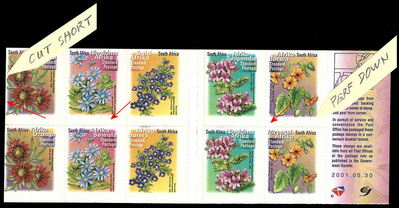 7th Def Booklet, Cut to Short  and Perfs Shifted Down, Scarce