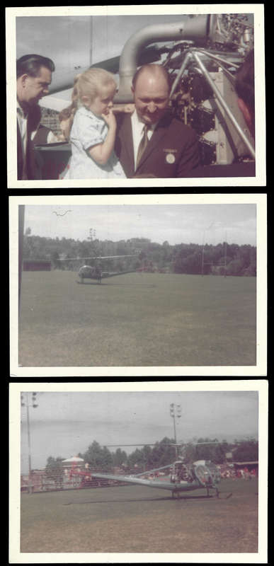 Rare, Helicopter Flight (FDC 12A) Photo's each with notation at back and Signed, Possibly Unique