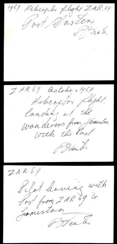 Rare, Helicopter Flight (FDC 12A) Photo's each with notation at back and Signed, Possibly Unique