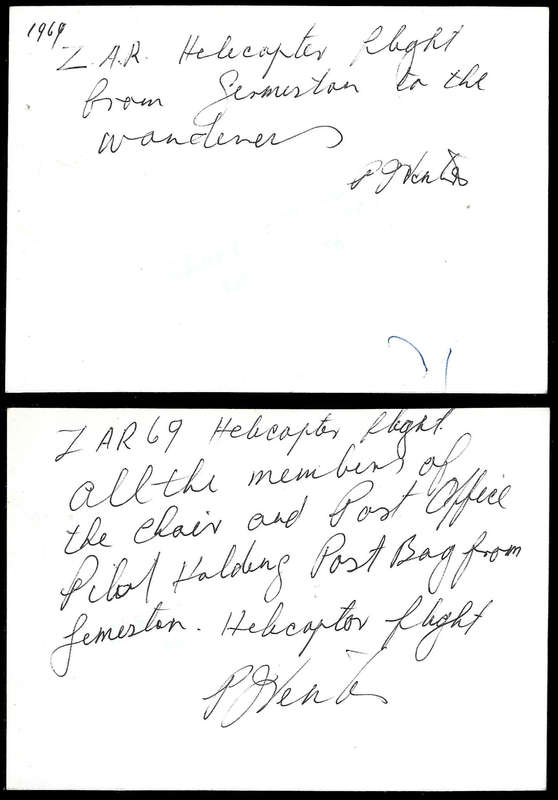 Rare, Helicopter Flight (FDC 12A) Photo's each with notation at back and Signed, Possibly Unique