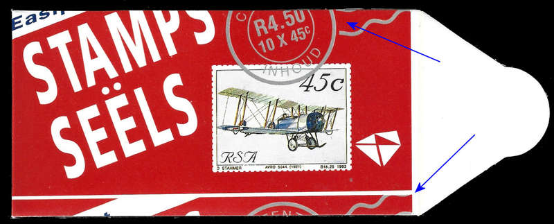 RSA 1993 Aviation BOOKLET WITH, MISCUT with pane 9