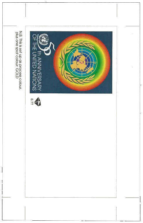 UNITED NATIONS FDC Proof on Bond Paper, unsigned