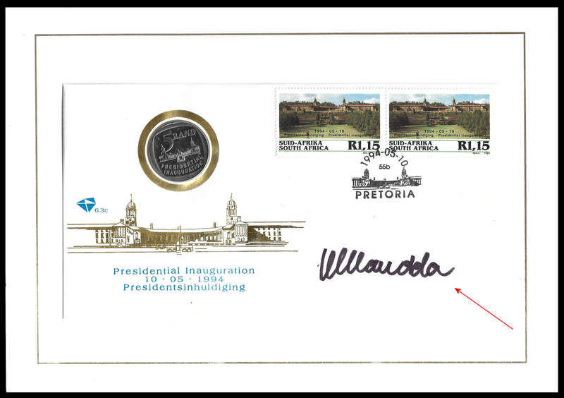 Hand Signed Mandela Signature VIP Folder, Scarce