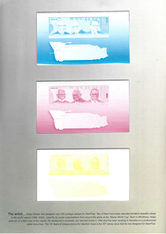 2015 Independence 25, Imperf Miniature Sheet plus 5 x Imperf Colour Separations, All in Folder