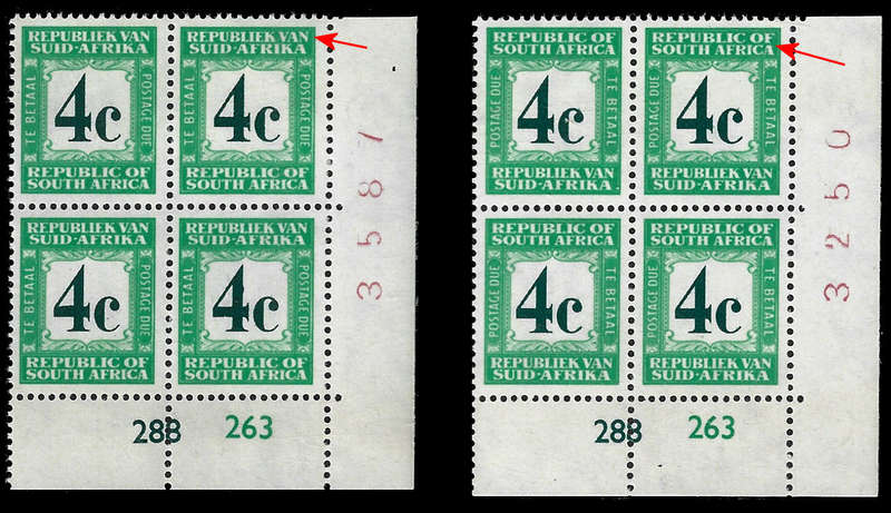 1962/69 4c Postage Dues, both Control Blocks unmt mint, SACC 52 and 52a, CV R 2,000.00